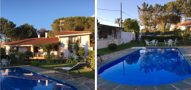 il giardino e la piscina del B&B Romangia