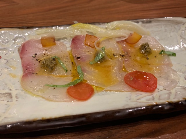 carpaccio di ricciola