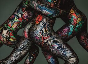 Mario Testino Men Tattooed by Horiyoshi III Yokohama Japan 2019 Archival pigment © Mario Testino