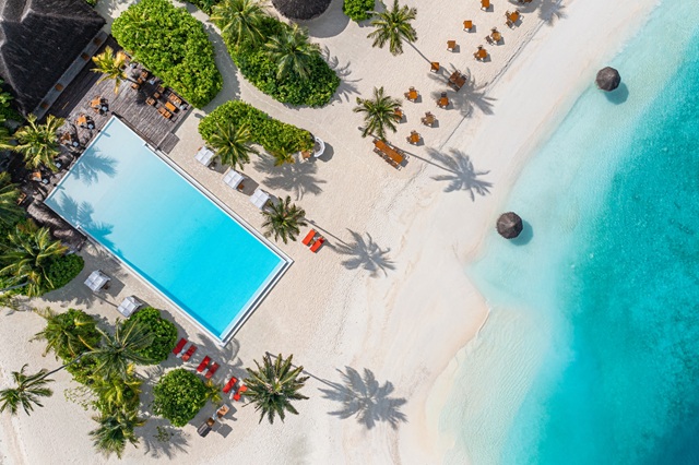 Maldive vista dall'alto