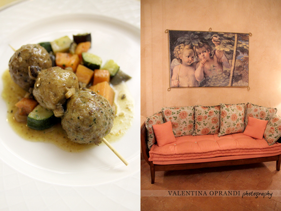 sfere di carne con cubetti di verdure sfere di carne con cubetti di verdure