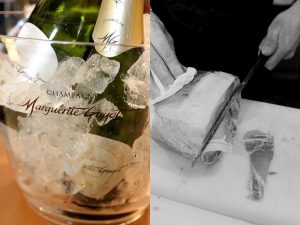 Champagne Marguerite Guyot e Pata Negra cotto