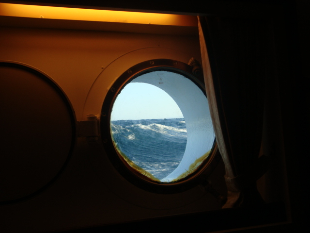 il mare dall'oblò della cabina 106 dello Star Clipper