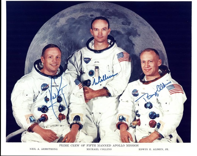equipaggio dell'Apollo 11, da sinistra Armstrong, Collins e Aldin -Photo Credits @NASA
