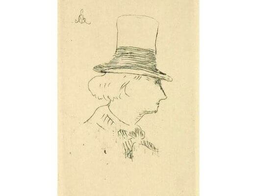schizzo di Baudelaire fatto da Eduard Manet