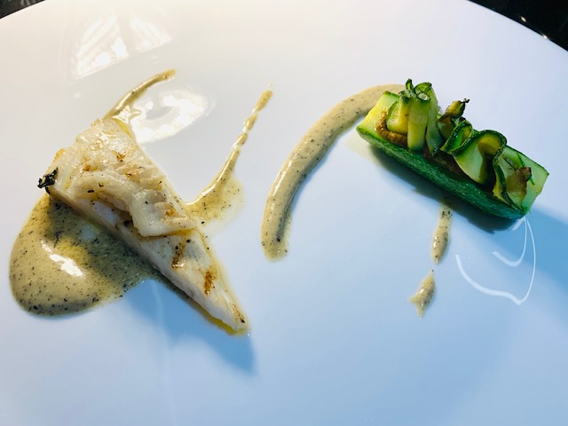 ombo cotto alla brace, con salsa Foyot