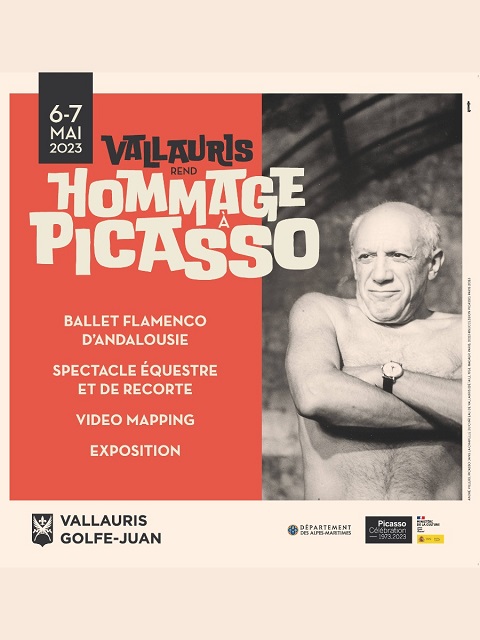 affiche Hommage à Picasso @OTVallaurisGolfeJuan