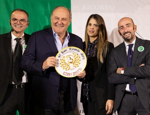 Da sx Luciano Spigaroli, Gerry Scotti, Francesca Solimene, Cesare Carbone