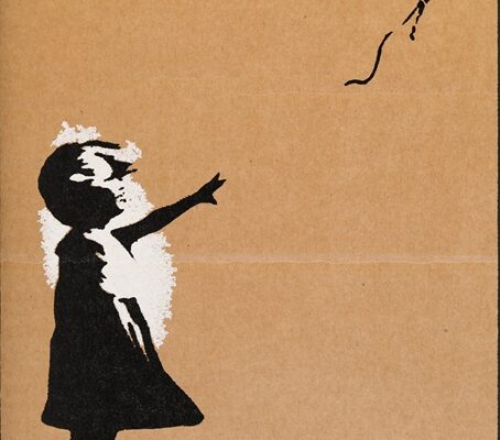 Banksy Girl with ballon fronte 2023