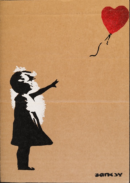 Banksy Girl with ballon fronte 2023