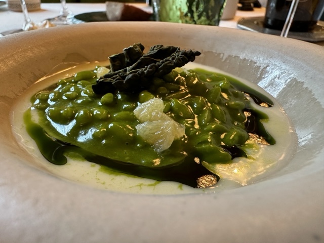o Carnaroli Riserva San Massimo, cavolo nero, Brie di pecora