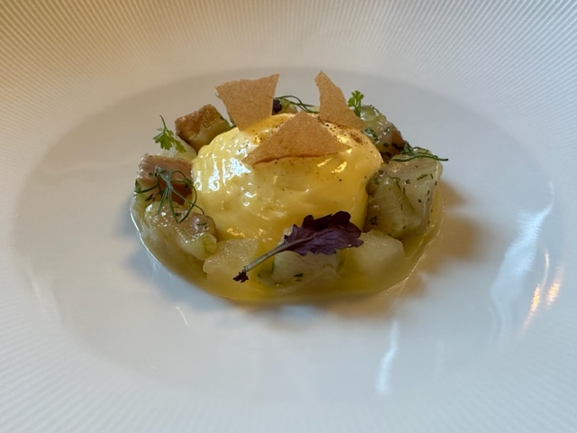 ta del Casentino, mela annurca, zabaione al vino bianco